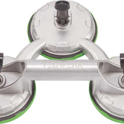 TECWERK Saugheber 100 kg, 3 Saugköpfe, Kopf-Ø 118 mm, Aluminium