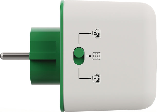 Steckdosenadapter Akku Life Guard 16 A 110-230 V weiß, 1 Steckdose, JÄGER DIREKT – Kunststoff
