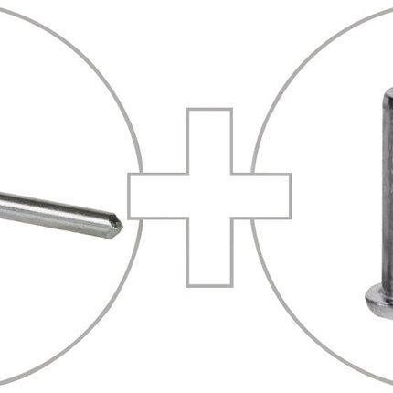GESIPA Kombisetzgerät Flipper® Plus L.217mm mit Öffnungsfeder
