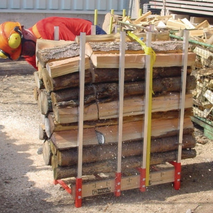 Sägebock Holzmichel B.820xH.1130xT.465mm Alu/Holz NESTLE – 12,5 kg, Steckbare Rungenstangen aus Aluminium