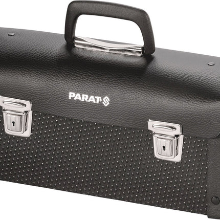 PARAT Werkzeugtasche 7 l, Rindsleder, Con-Pearl, B370xT140xH190 mm – schwarz, Abschließbare Steckschlösser