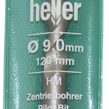 HELLER Zentrierbohrer Ø 9 mm, Gesamtlänge 120 mm, HST-gehärtet – HST-gehärtete Oberfläche für erhöhte Bruchfestigkeit