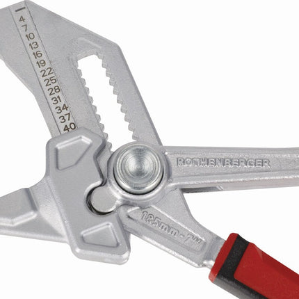 Zangenschlüssel – ROFAST von ROTHENBERGER – 185 mm, Spannweite 0–40 mm, 2K-Griff