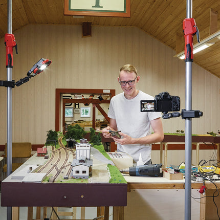 STE-LH Halterung mit 1/4 Zoll Gewindeaufnahme für Laser, Kamera Bauleuchte – BESSEY
