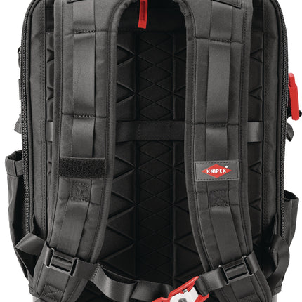 Werkzeugrucksack Modular X18, 350 x 250 x 500 mm, Nylongewebe, schwarz/rot – KNIPEX