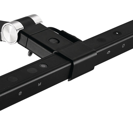 Schreibtischleuchte Alu/Kunststoff schwarz, Höhe 720 mm, mit Tischklemme und LED