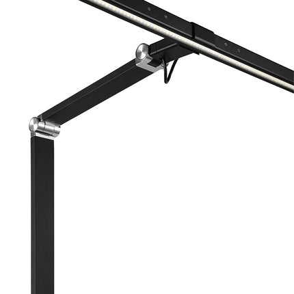 Schreibtischleuchte Alu/Kunststoff schwarz, Höhe 720 mm, mit Tischklemme und LED