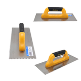 Glättekelle Gezahnt Dreieckzahn 295x120mm,Geschlossener Griff Dk-220