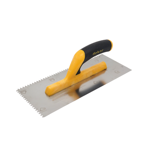 Glättekelle Gezahnt Dreieckzahn 295x120mm, Offener Griff DK-325