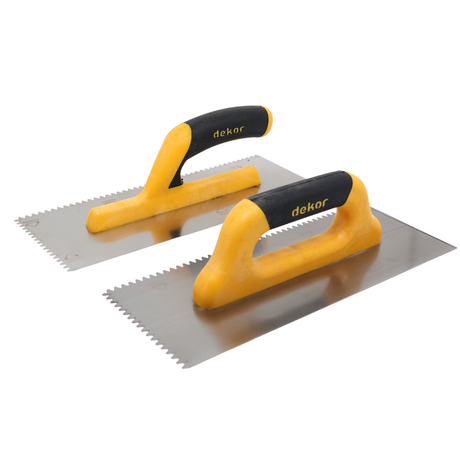 Glättekelle Gezahnt Dreieckzahn 295x120mm, Offener Griff DK-325, Geschlossener Griff Dk-220