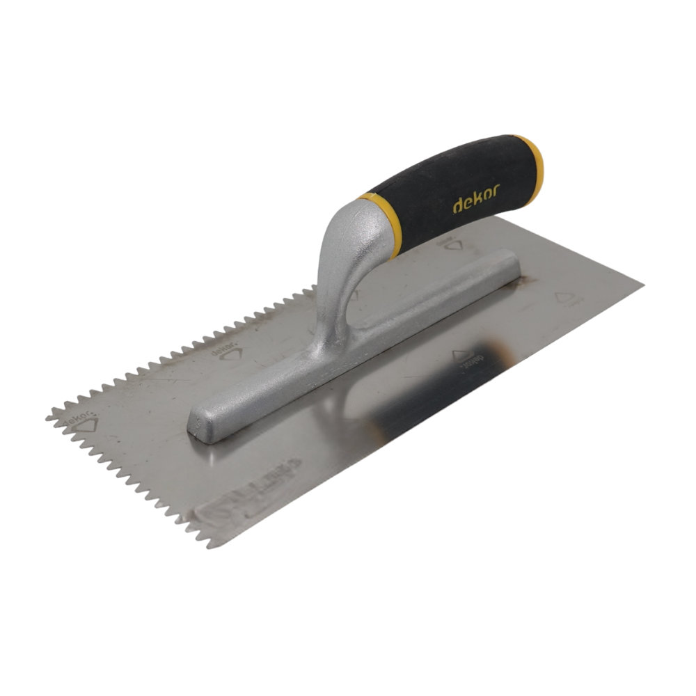 Glättekelle Gezahnt Dreieckzahn Aluminiumgriff Rostfreier Stahl DK-521