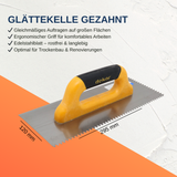 Glättekelle Gezahnt Dreieckzahn 295x120mm, Geschlossener Griff Dk-220