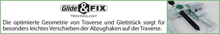 KUKKO Abzieher 30-1, dreiarmig, Spannweite 90 mm, Spanntiefe 100 mm, Zugkraft 6 t