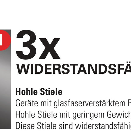 Holsteiner Schaufel POLET 3001 Gr.2 270x250mm mit Polyamidstiel – rot, pulverbeschichtet