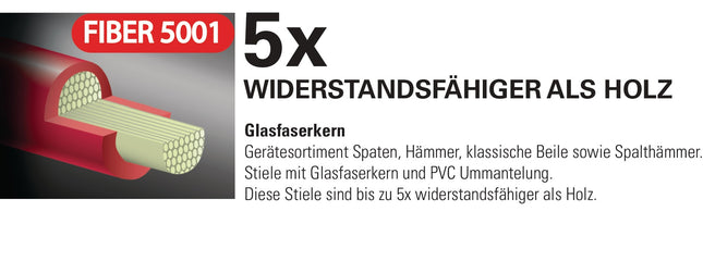 Drainierspaten Fiber 5001 380 × 140 mm 850 mm mit T-Griff