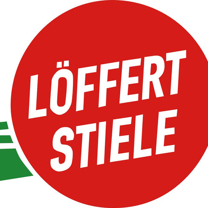 Hammerstiel Esche L.400mm 37x22mm für Hammer 2000g LÖFFERT – DIN 5111, Doppelt geschweifte Form, Länge 400 mm