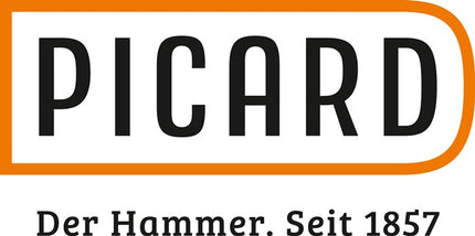PICARD Fäustel BlackTec 1000g mit 3K-Kunststoff-Stiel, DIN 6475 – 1000 g, Bahn geschliffen, Kanten sauber gebrochen