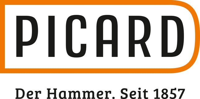 PICARD Schlosserhammer SecuTec Nr. 12, 1000 g, Hickorystiel, DIN 1041 – Gehärtete Stielschutzhülse