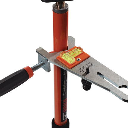 Laserhalter für Rohr-Ø 12-32 mm, passend für Montagestütze, mit Libelle und Gewindeschrauben 1/4" und 5/8" – URKO