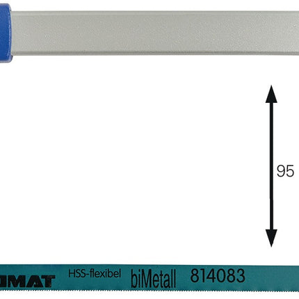 PROMAT Metallsägebogen 300 mm Blattlänge mit D- und Frontgriff, 24 Zähne/Zoll