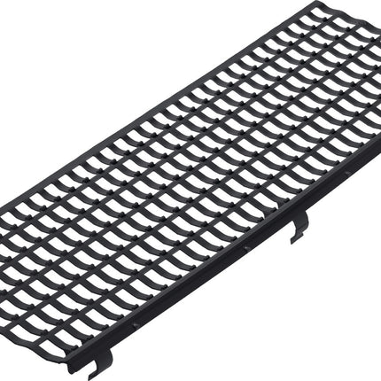 Laubfanggitter B.100-150mm L.1m schwarz – für Dachrinnen NW 100-150 – PROTEKTOR