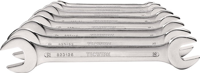 Doppelmaulschlüssel-Satz 12-teilig SW6-32 mm CV-Stahl verchromt