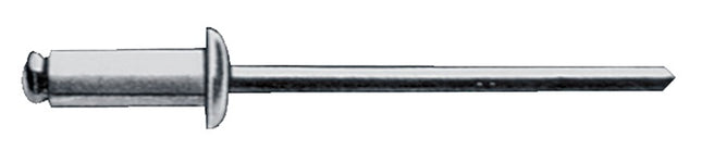 Blindnieten Stahl/Stahl Flachrundkopf – 250 Stück – Stahl, DIN EN ISO 14589, Standard