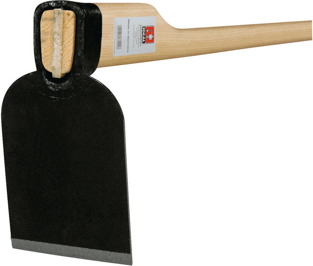 Kleinhacke geschmiedet mit Eschenstiel, Blattmaß 145 x 95 x 100 mm, IDEAL – 1000 g
