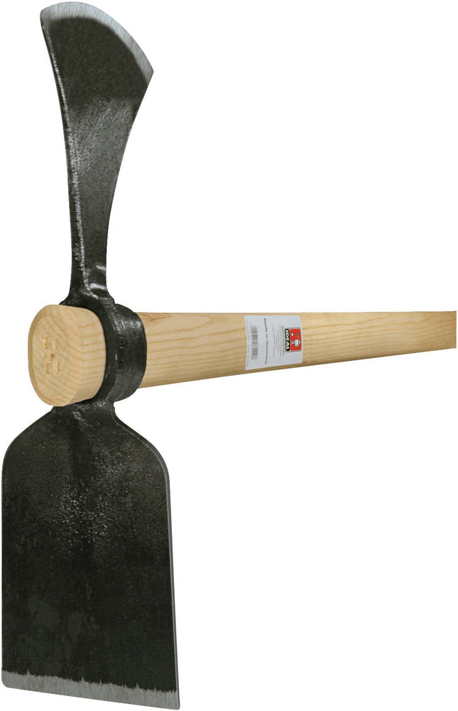 Wiedehopfhacke – IDEAL geschmiedet, mit Eschenstiel, 1800 g, Blatt 430 mm