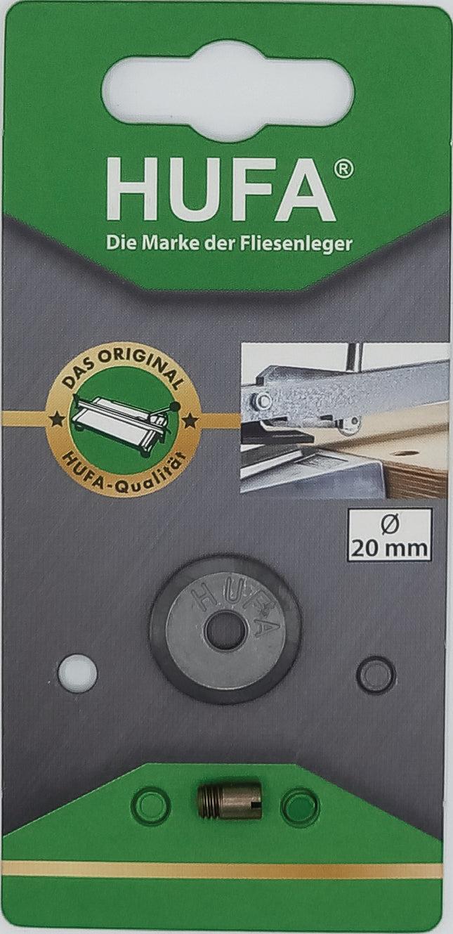 Schneidrädchen 20 × 5 × 3 mm aus Hartmetall mit Achse