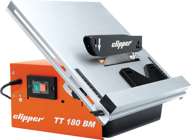 NORTON CLIPPER Fliesenschneidmaschine TT 180 BM 12 mm 550 W Tisch 395x385 mm max. 180 mm – 14 kg, Netzspannung: 230 V