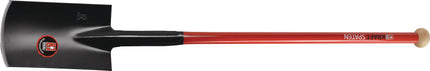 Kraftspaten Größe 2, Stahlrohrstiel mit Hartholzknauf, 280x190/180 mm, 920 mm Stiellänge – IDEAL