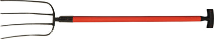 POLET Dunggabel 4 Zinken, 320 mm Zinkenlänge, Fiberglas-T-Stiel 3001, 1630 g