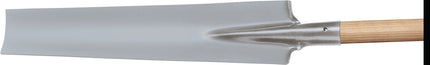 IDEAL Drainierspaten GLORIA Größe 2, 550 x 125/90 mm, 850 mm Stiel, mit Trittschutz – 2300 g