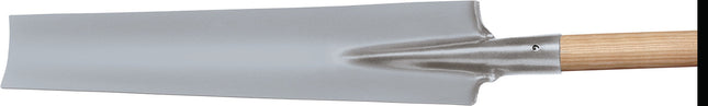 IDEAL Drainierspaten GLORIA Größe 2, 550 x 125/90 mm, 850 mm Stiel, mit Trittschutz – 2300 g