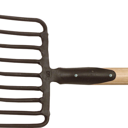 IDEAL Steingabel 9, Zinkenlänge 330 mm mit Federdülle, ohne Stiel, Stahl – 1600 g, schwarz