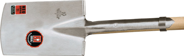 Rodespaten Größe 2, Blattmaß 285 x 185 mm, mit Eschen-T-Stiel 850 mm, 2800 g – IDEAL