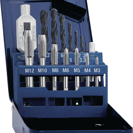 Gewindebohrer-Satz DIN 352 M3-M12 15-teilig HSS Metallkassette PROMAT