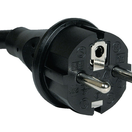 JÄGER DIREKT Anschlussleitung H07RN-F 3x1,5 mm² 5 m mit Zentralstecker, schwarz