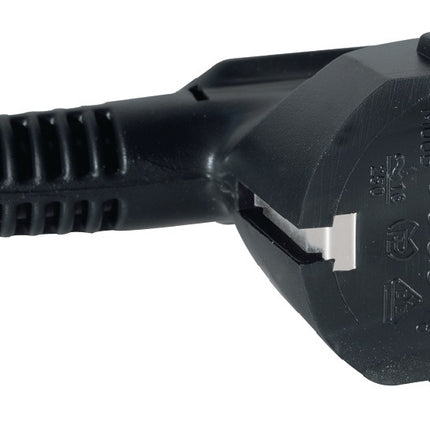 Anschlussleitung H05VV-F 3x1,5 mm² 3 m mit Winkelstecker schwarz für Innenbereich JÄGER DIREKT