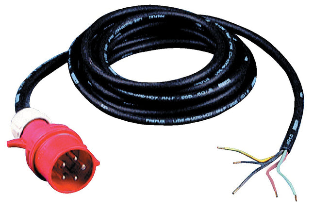 Anschlussleitung H07RN-F 5x1,5 mm² 5 m mit CEE-Stecker schwarz für Innen/Außen JÄGER DIREKT