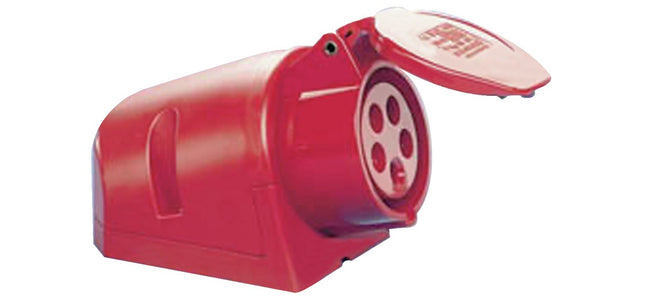 DIREKT CEE-Wanddose 16 A 400 V Steckerstellung 6 h mit Klappdeckel IP44 JÄGER