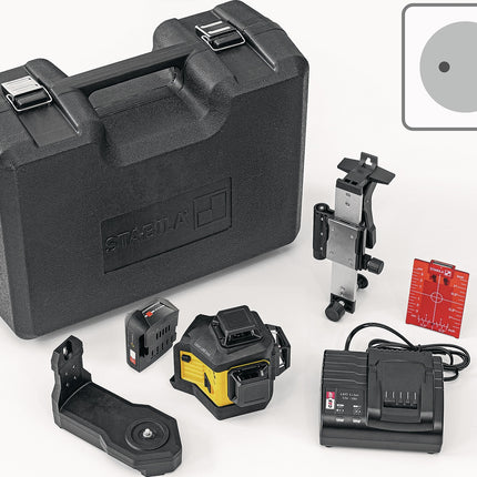 STABILA Multilinienlaser LAX 600 – rote 3x360° Laserlinien, ±0,3 mm/m, 30 m, IP65, akkubetrieben