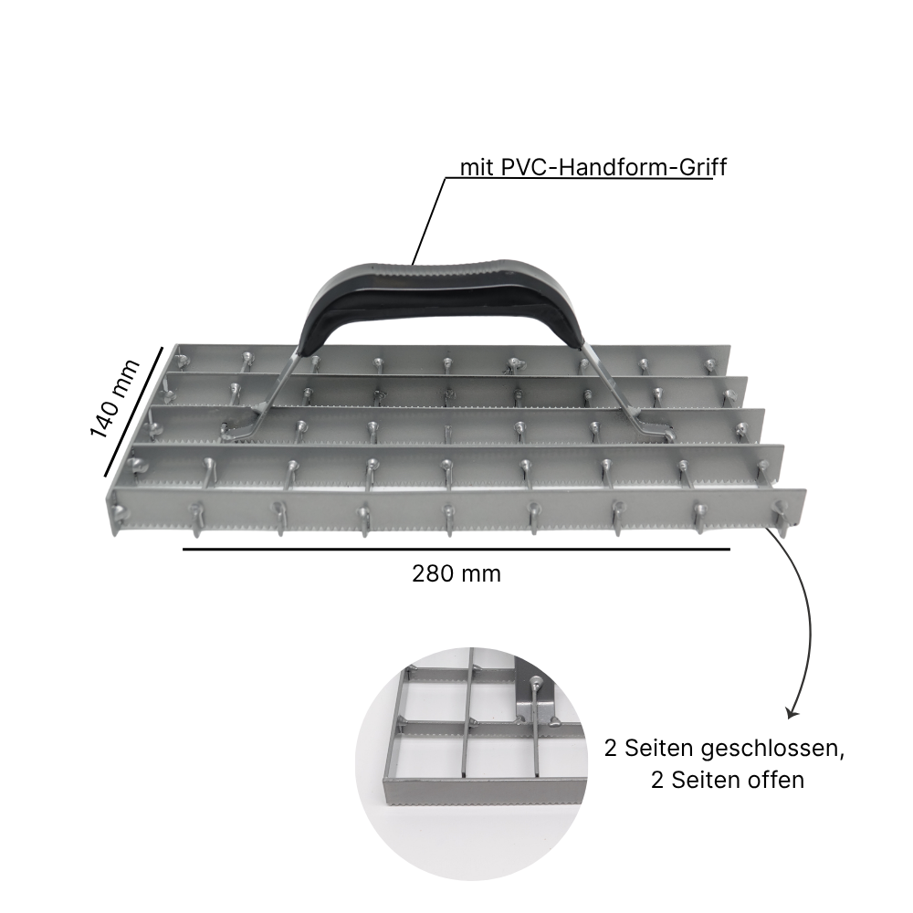 Gitterrabot gezahnt 280 x 140 mm - Schleifraspel