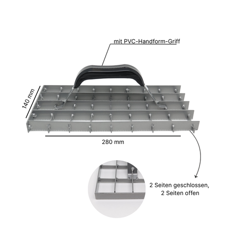Gitterrabot gezahnt 280 x 140 mm - Schleifraspel