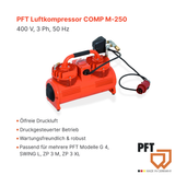 PFT Luftkompressor COMP M-250 Handy – 400 V mit Druckabschaltung