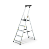 Escabeau en aluminium de 3 à 8 marches – Échelle domestique pliante avec rangement