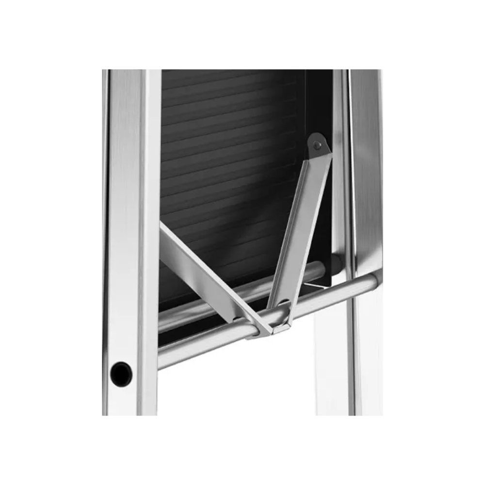 Escabeau en aluminium de 3 à 8 marches – Échelle domestique pliante avec rangement