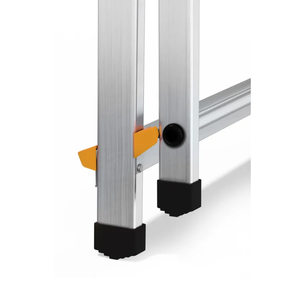 Escabeau en aluminium de 3 à 8 marches – Échelle domestique pliante avec rangement