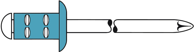 PolyGrip Blindniet Edelstahl A2 4,8 x 10 mm, 50 Stück, Flachrundkopf – GESIPA